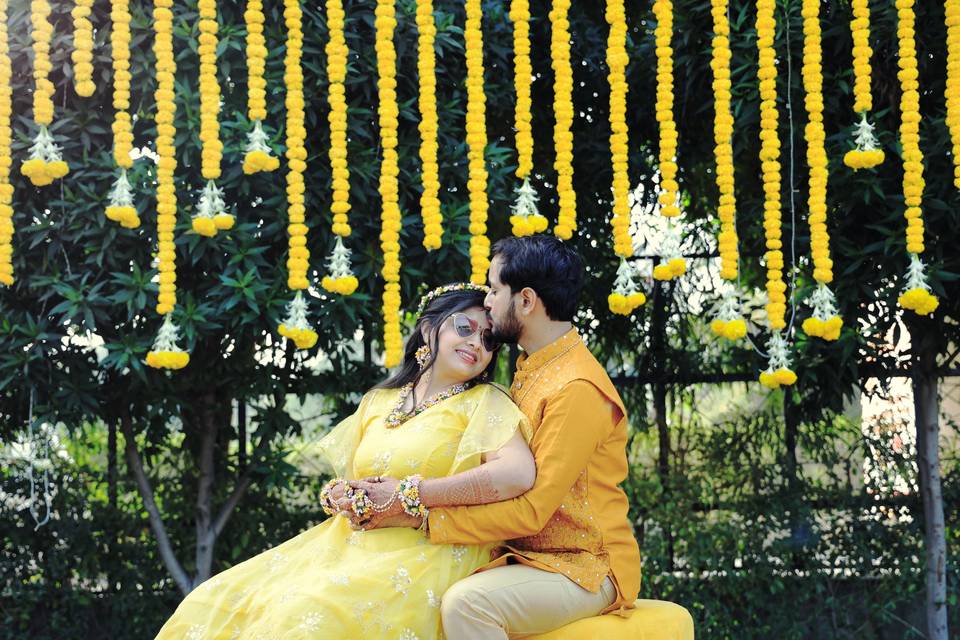 Couple Haldi