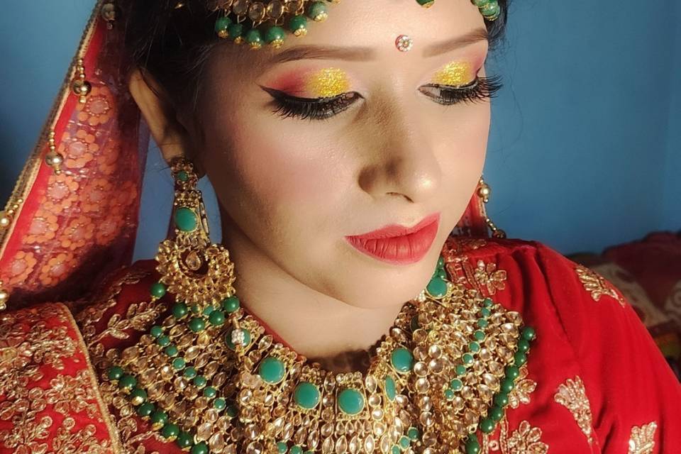 Non Bengali bridal makeup