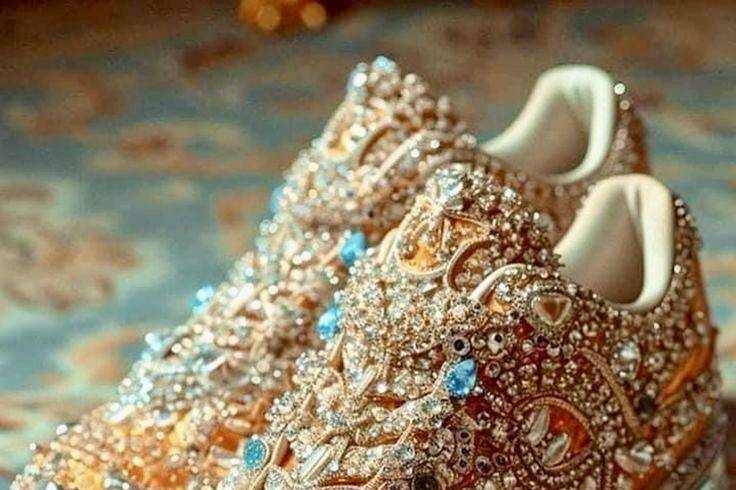 Stone studded shoes
