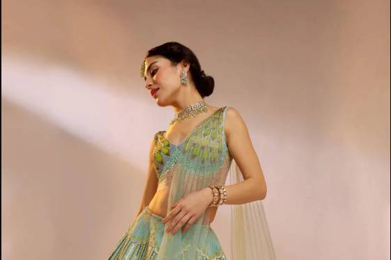 BLUE TARA LEHENGA SET