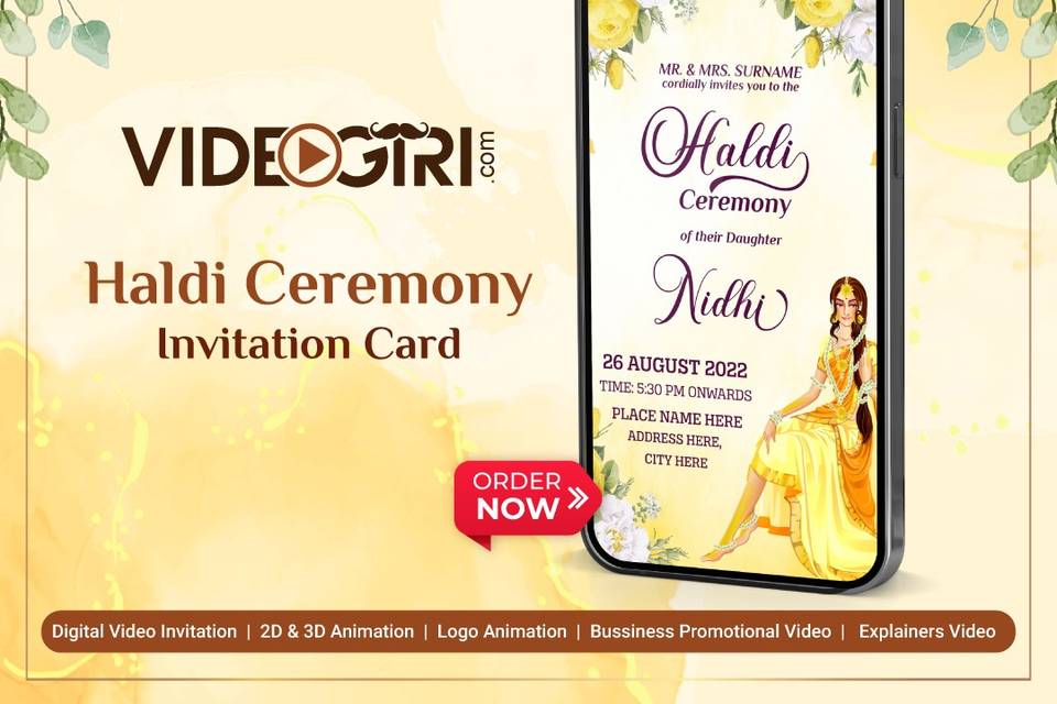 Digital Haldi invite