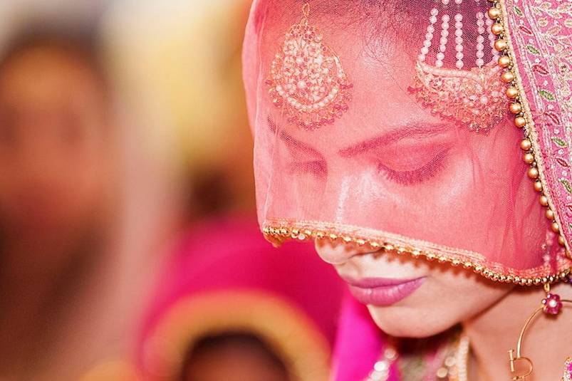 The Bride in pink color