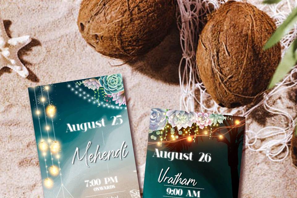 Beach Themed Wedding Invite..