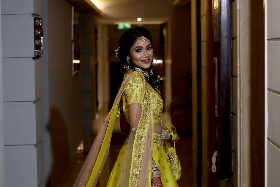 Yellow NRI bride