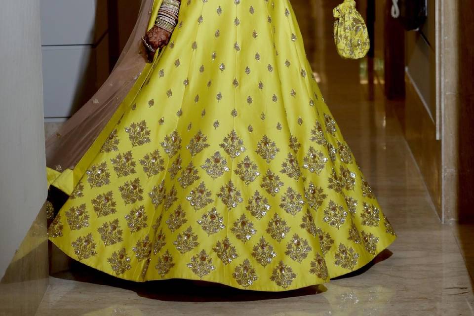 Yellow NRI bride