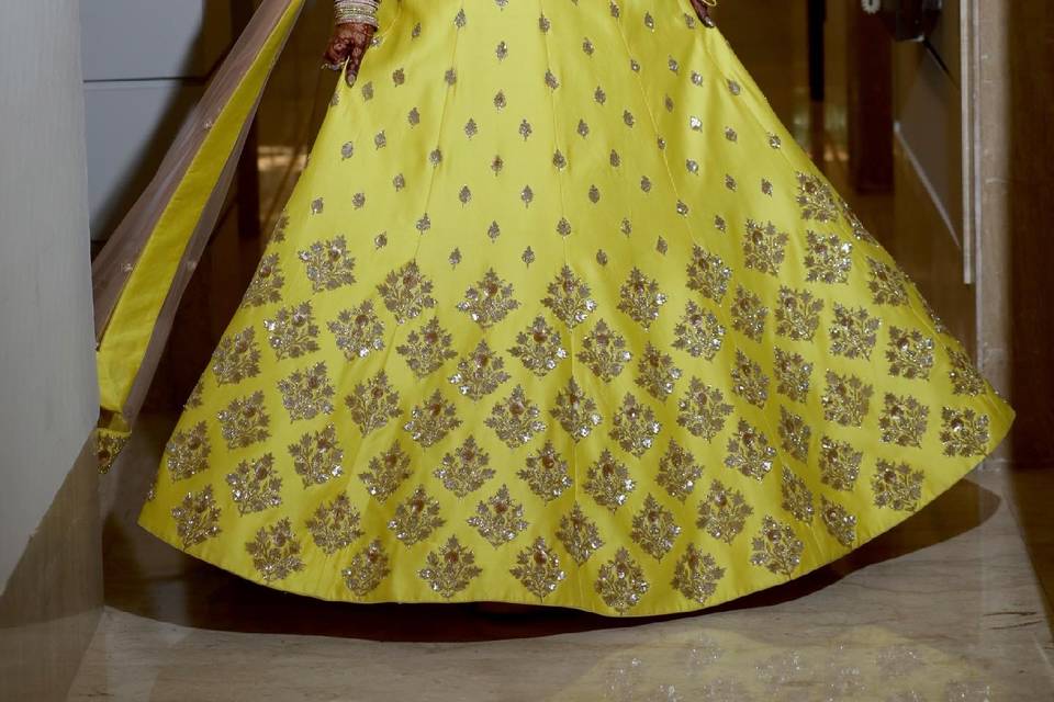 Yellow NRI bride