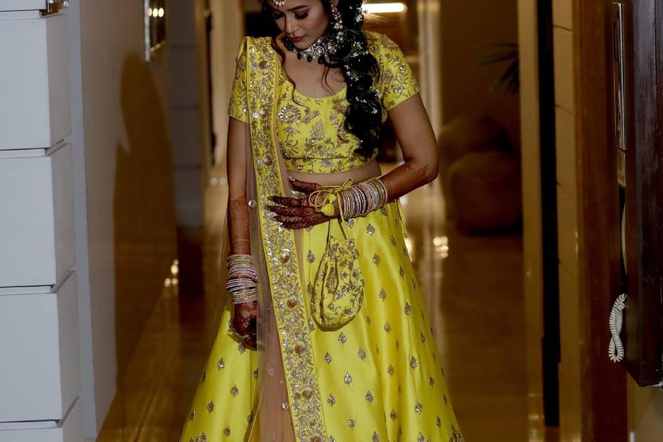 Yellow NRI bride