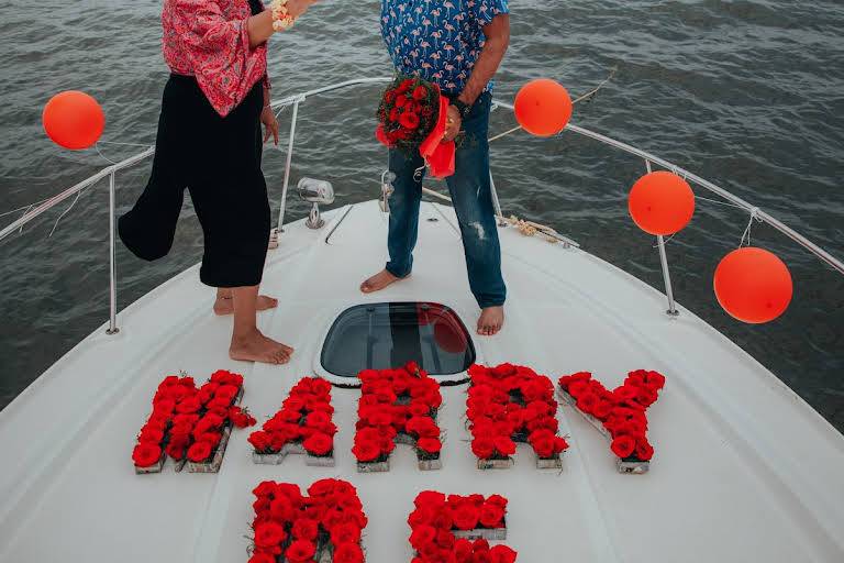 Marriage proposal for couple