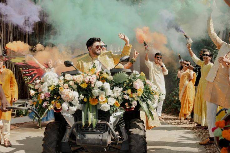 ATV bike with colour smoke