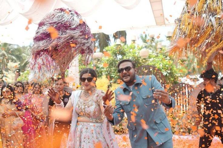 Couple entry with dancers