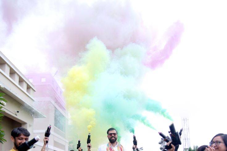 ATV with color smokes