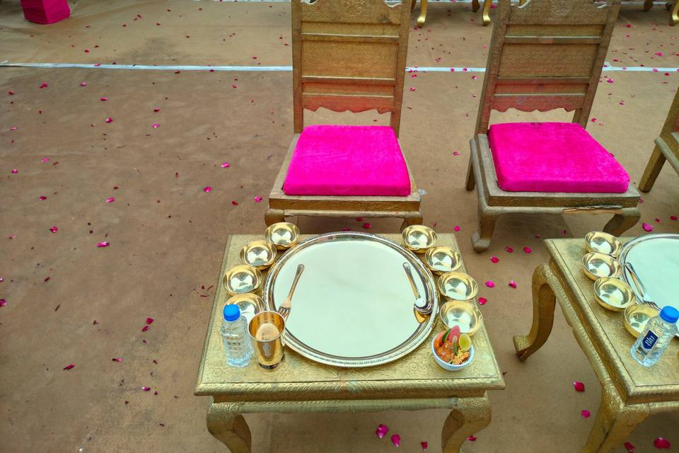 Sajjan goth Thali set up