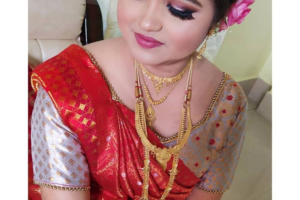 bridal makeup- Makeup Artist Dipika Nath Borthakur- Bridal makeup1rd