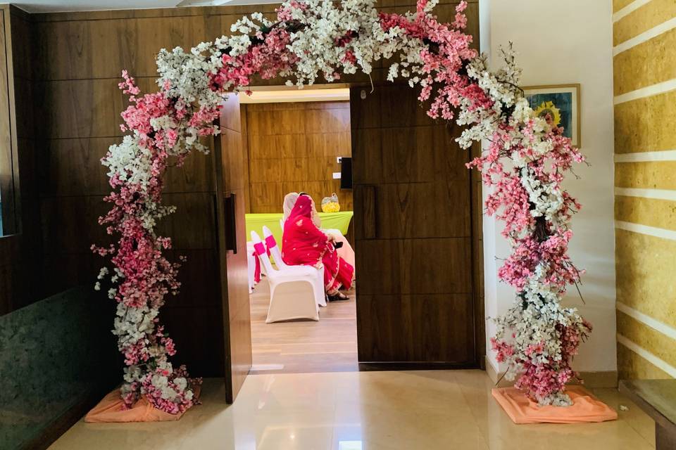 Flower arch entrance