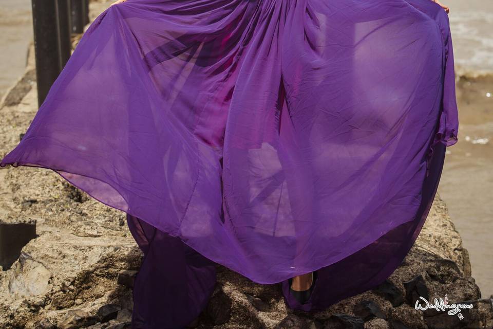 Purple Flair Gown