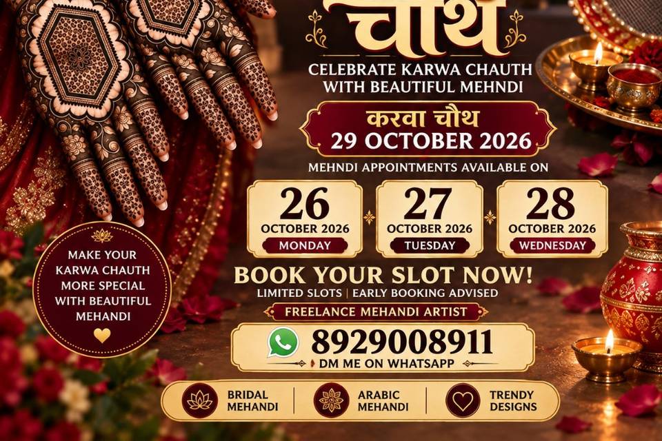 Karwa chauth booking start