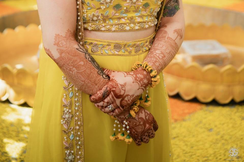 Bride's haldi shots