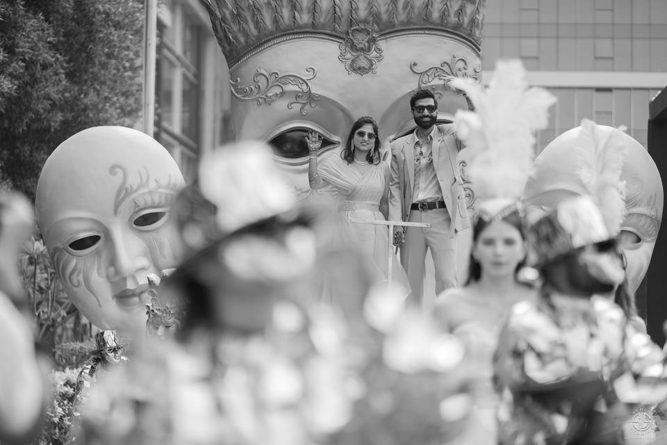Couple carnival portrait