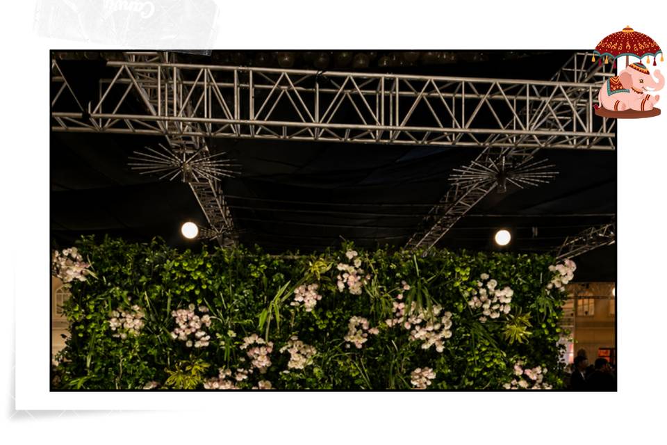Entrance backdrop