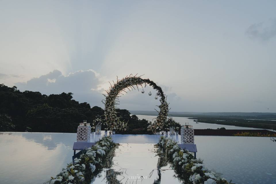 Poolside ceremony