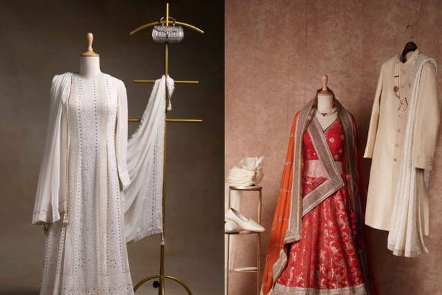 White & bridal lehanga