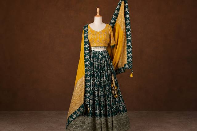 Yellow lehanga
