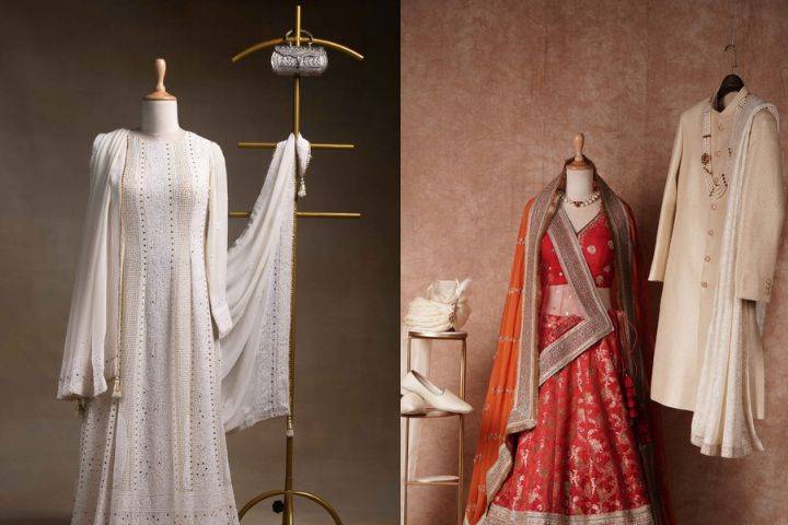 White & bridal lehanga