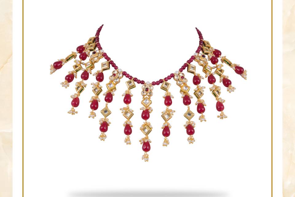 Kundan beaded necklace