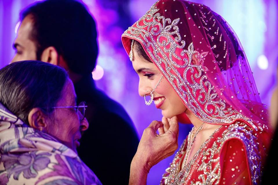 Bride with relatives