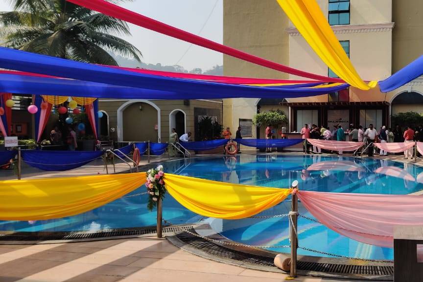 Pool Set-up for Haldi Ceremony