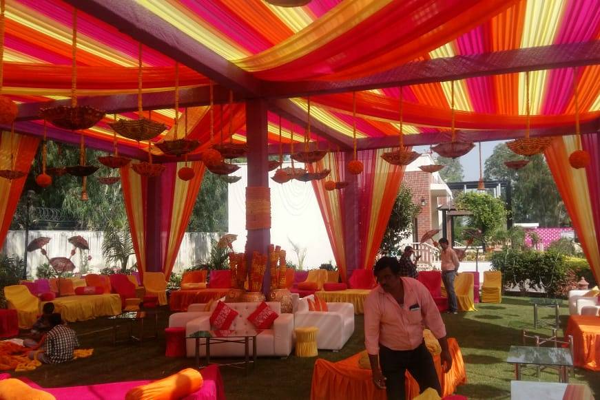 Set up for Haldi Ceremony