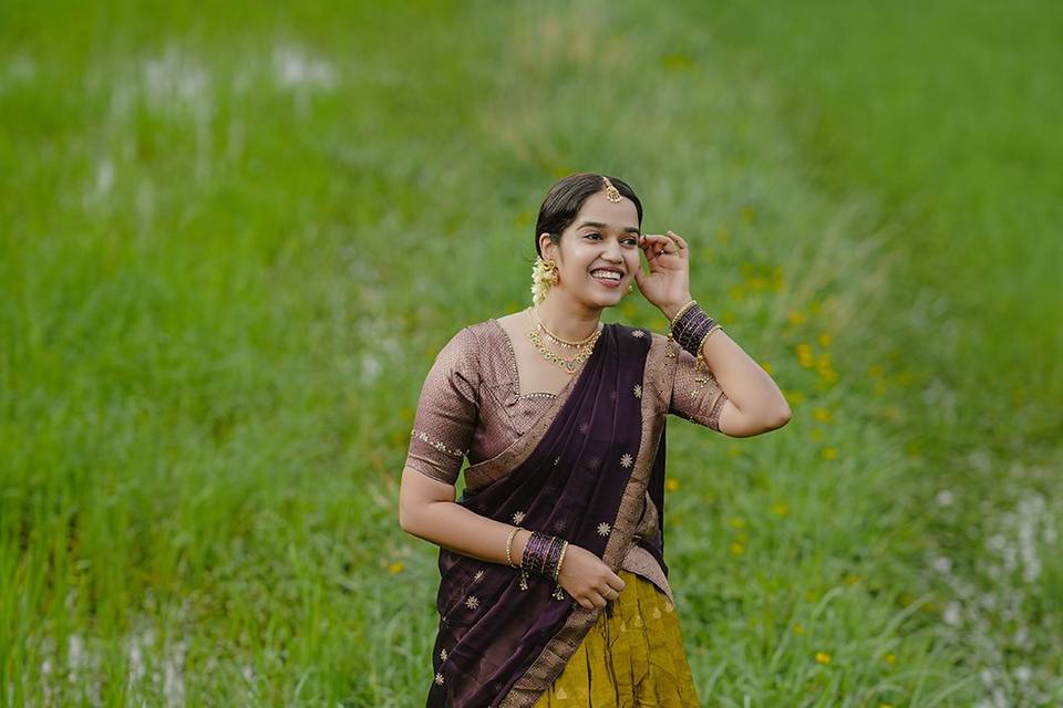 A timeless Dakshina bride 💛