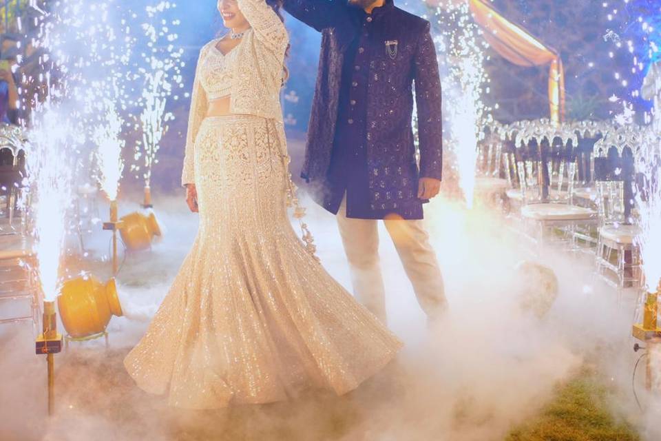 Groom and bride dances