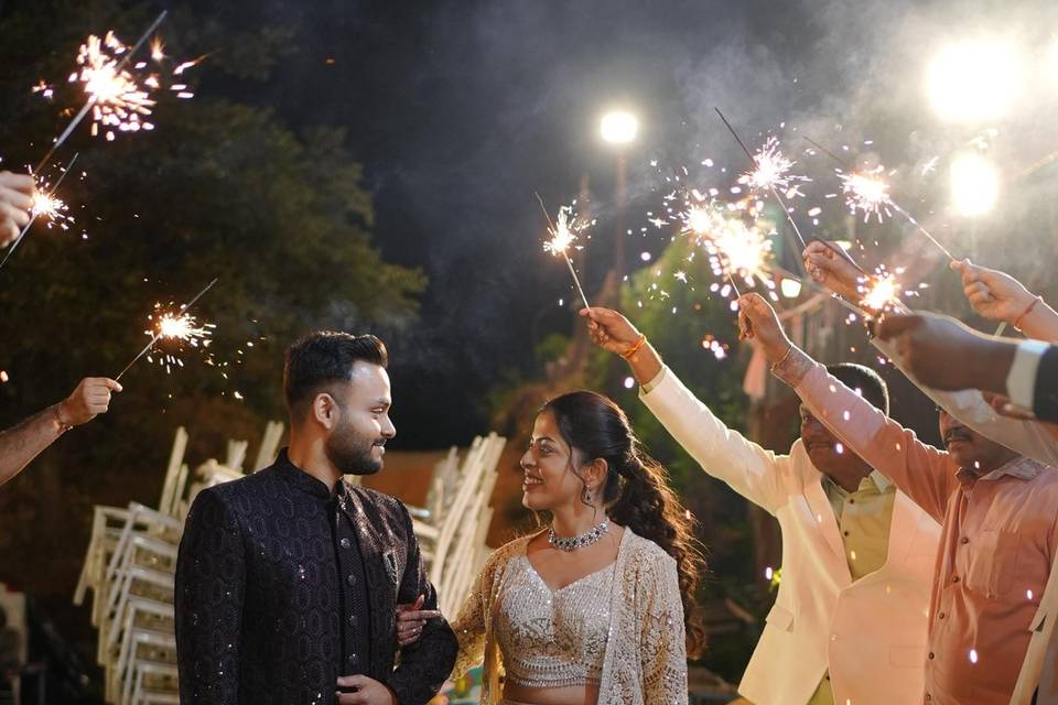 Groom and bride well come
