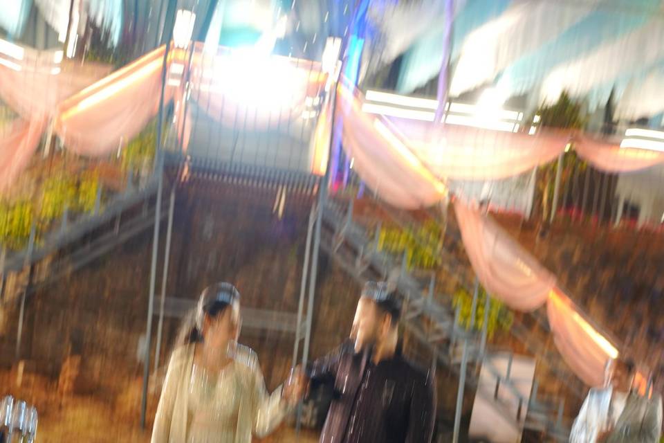 Groom and bride well come