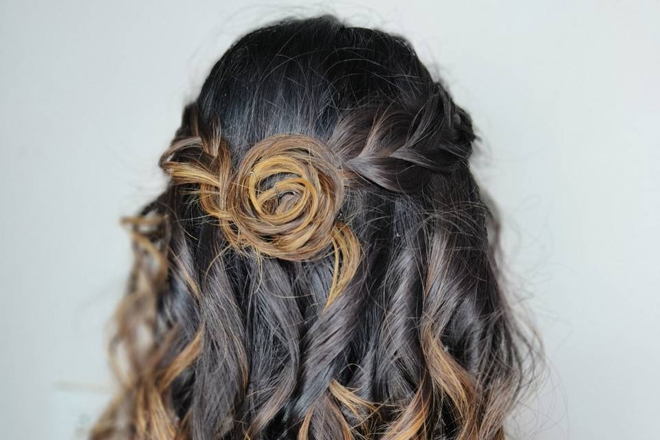 Curls with braid