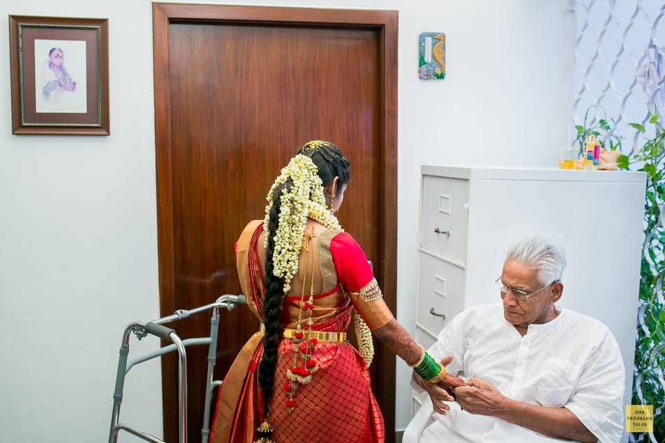Bride and her grandfather