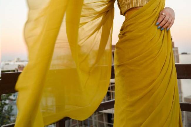 Draped saree