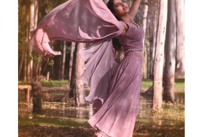 Draped saree