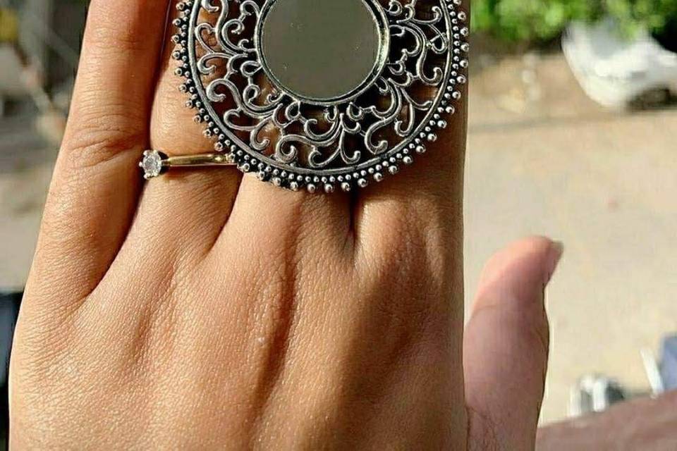 Designer Mirror Ring