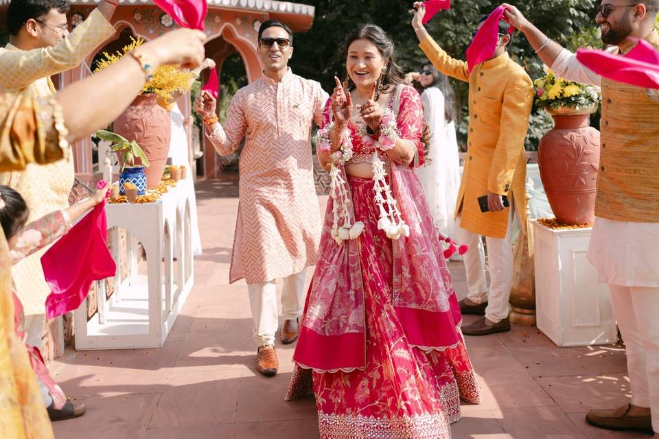 Couple Entry | Haldi