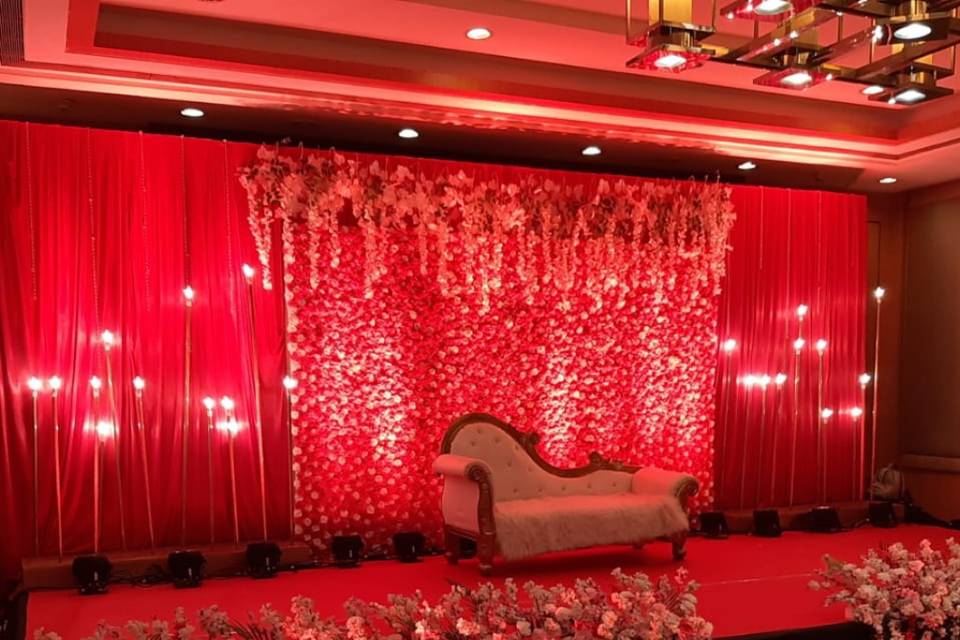 Red Theme stage decor