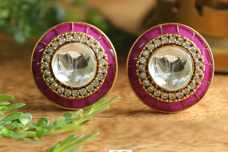 Gulaboo polki earrings
