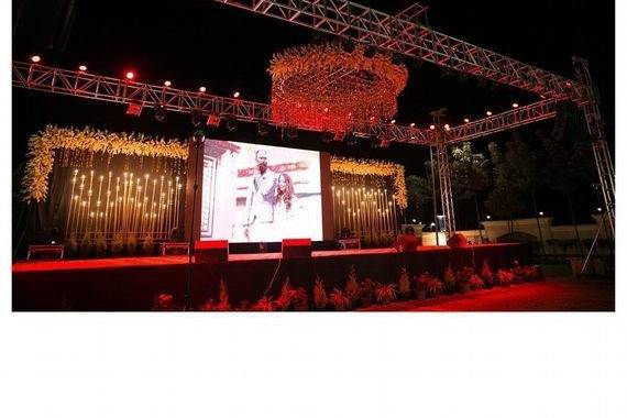 Sangeet stage with LED screen