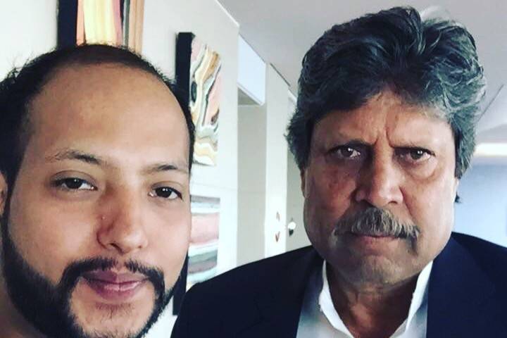With Kapil Dev in China