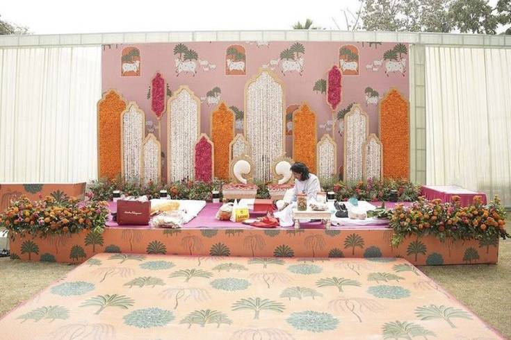 Pestal colours Mandap Decor