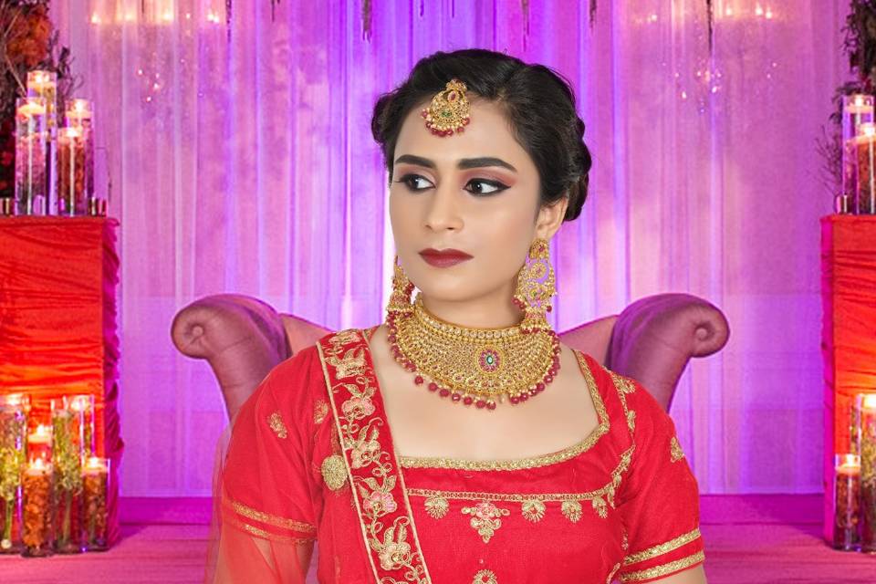 North Indian bride makeup