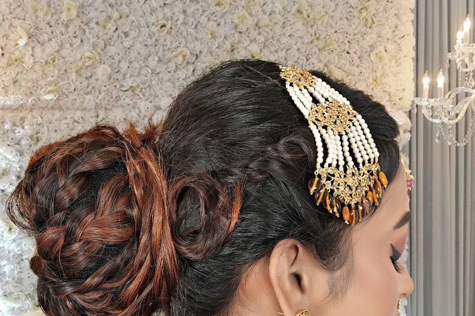 Muslim bride hair style