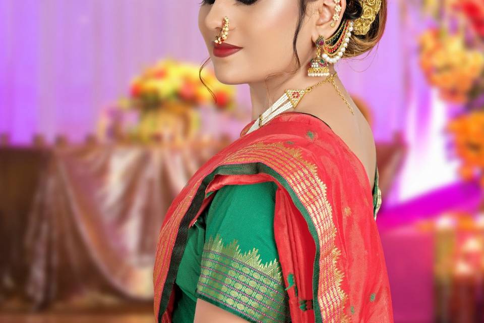 Marathi bride make up