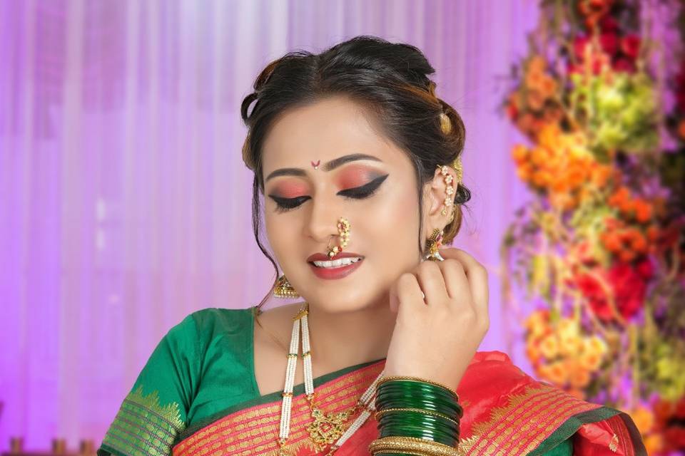 Bridal makeup and hair style